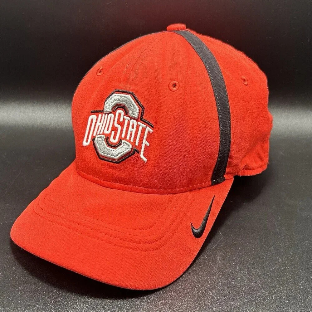 Ohio State Nike Cap Hat Unisex Adjustable Red DriFit Hook & Loop